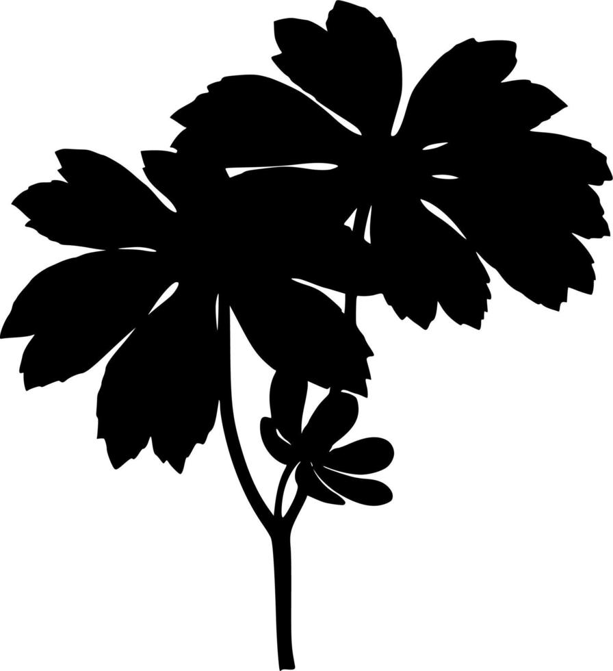 vector silhouet van bloem Aan wit achtergrond