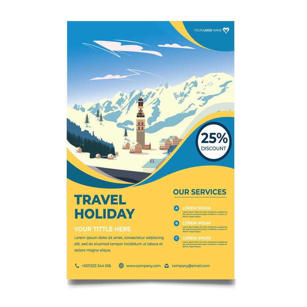 Frankrijk reizen vakantie tour gids folder sjabloon ontwerp vector