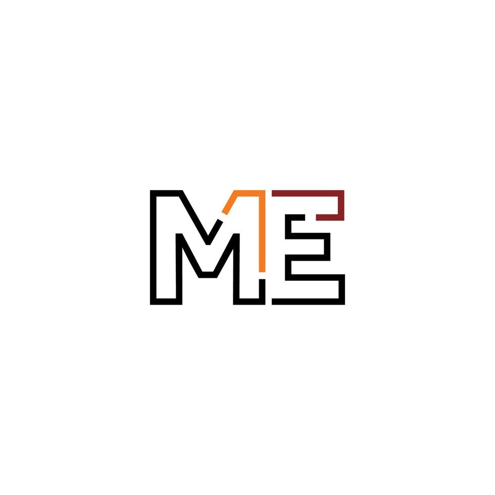 abstract brief me logo ontwerp met lijn verbinding voor technologie en digitaal bedrijf bedrijf. vector