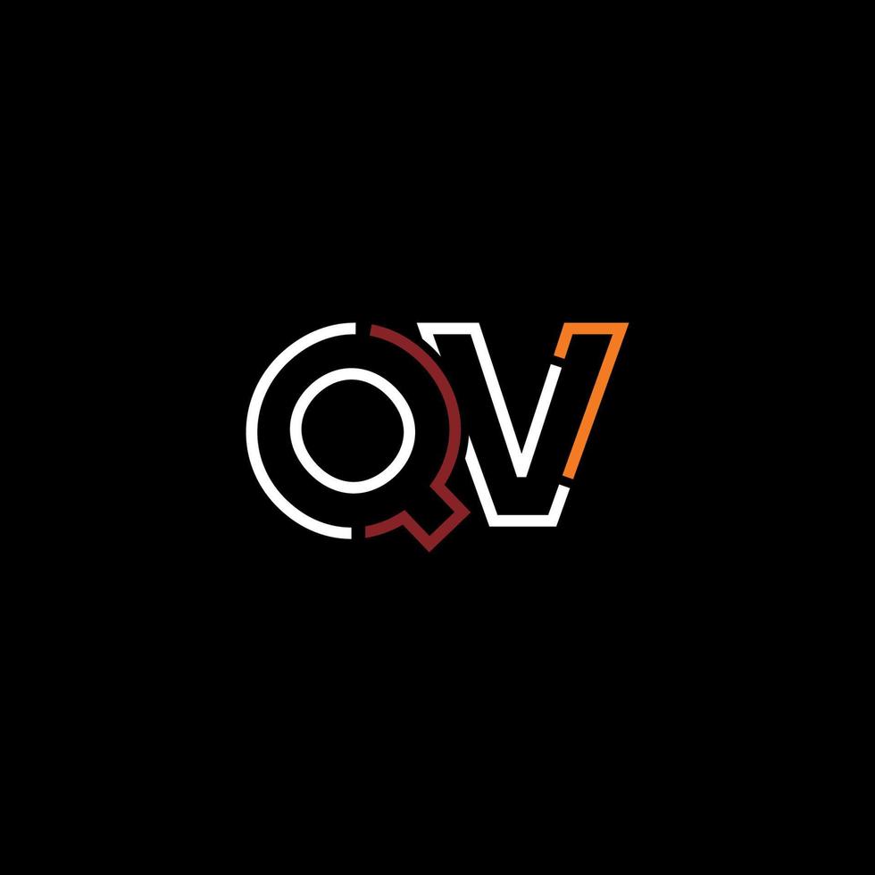 abstract brief qv logo ontwerp met lijn verbinding voor technologie en digitaal bedrijf bedrijf. vector