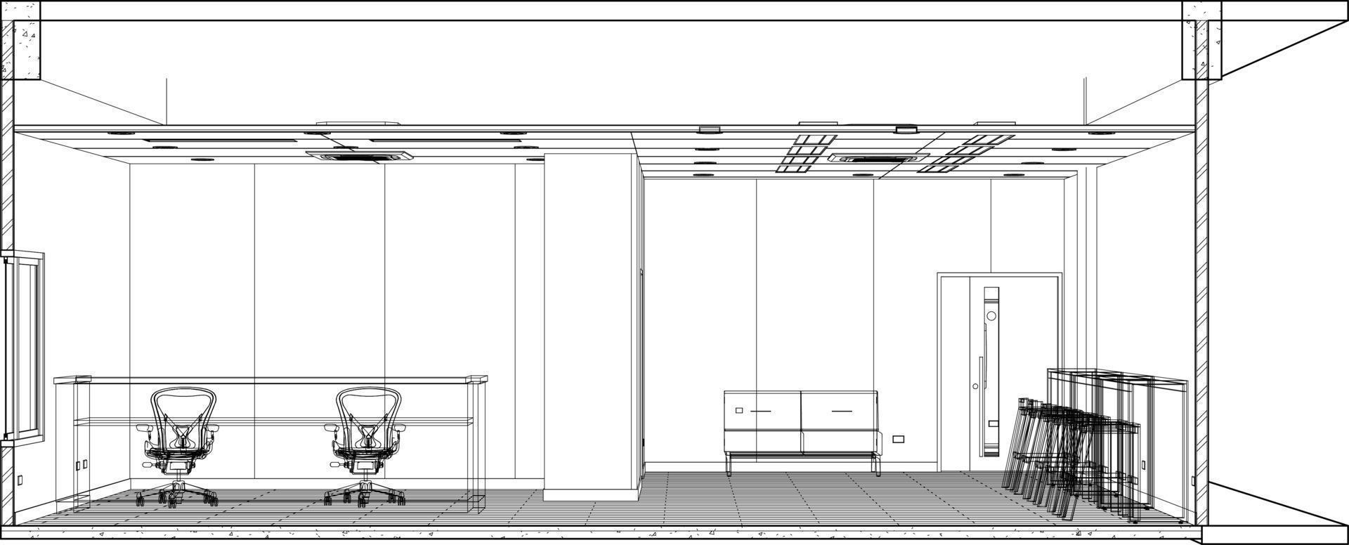 3d illustratie van gebouw project vector