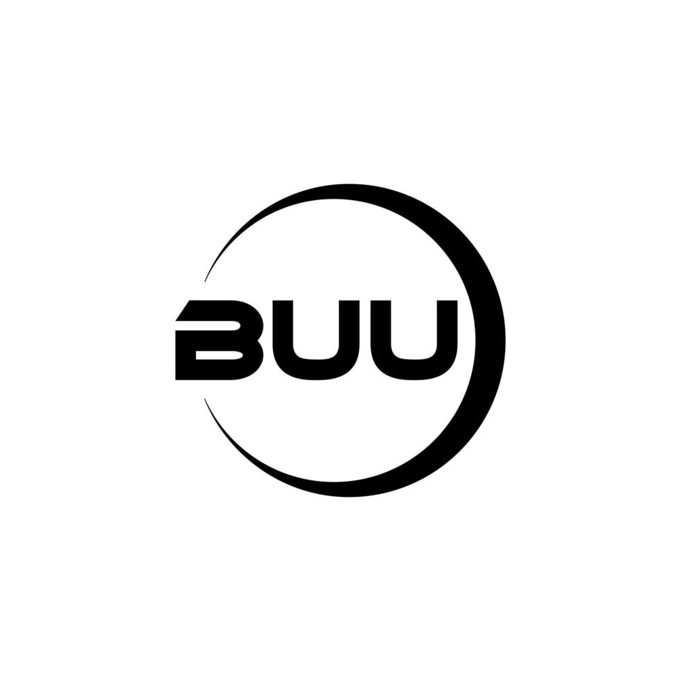 buu brief logo ontwerp in illustratie. vector logo, schoonschrift ontwerpen voor logo, poster, uitnodiging, enz.