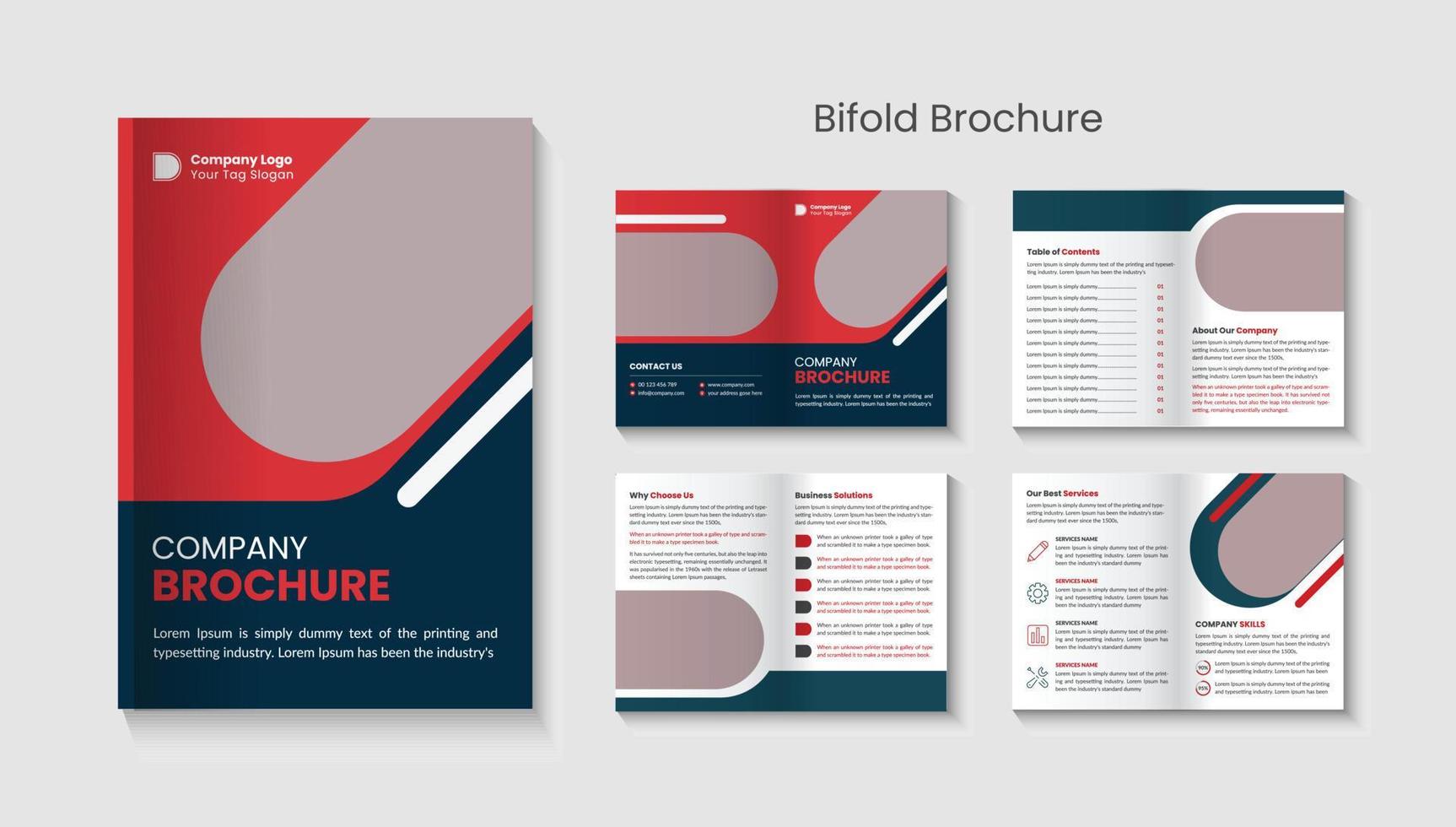 bedrijf tweevoudig brochure of tijdschrift Hoes ontwerp vector sjabloon