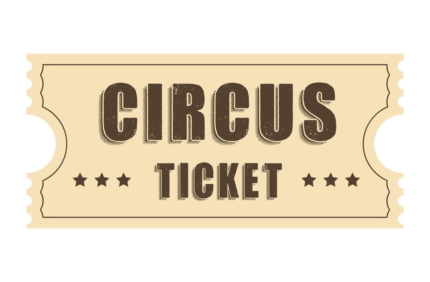 klassiek retro ticket voor bioscoop, circus, film, theater, cruise, concert en andere evenementen. oud wijnoogst stijl in pastel kleuren. vector