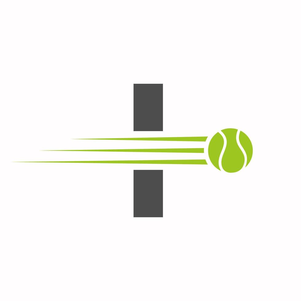 eerste brief ik tennis logo. tennis sport- logotype symbool sjabloon vector