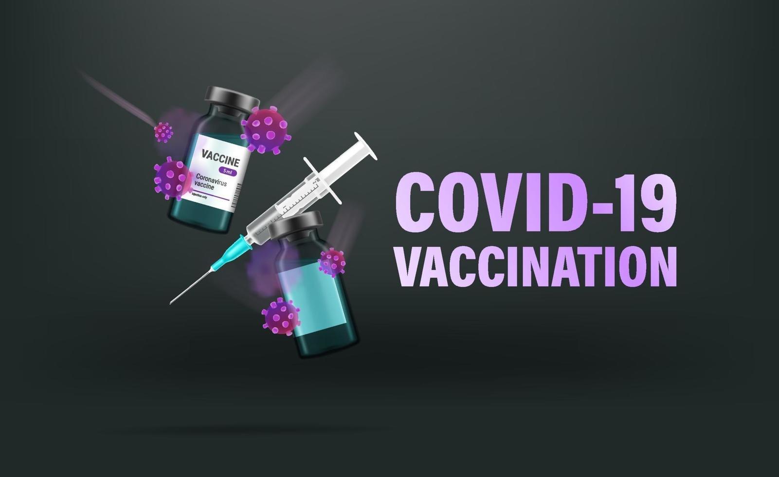 covid-19-vaccin versus virusvectorconcept vector
