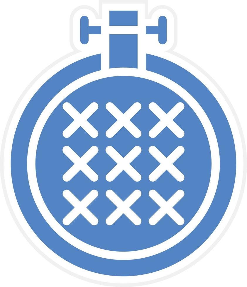 kruis steek vector icoon ontwerp