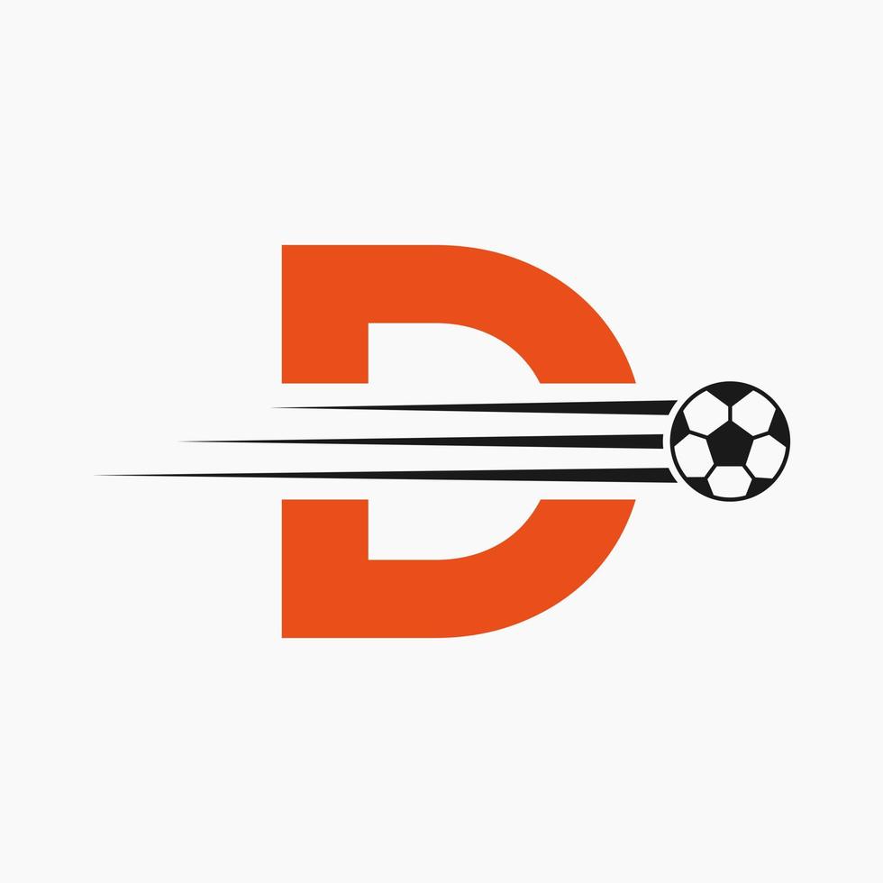 eerste brief d voetbal Amerikaans voetbal logo. voetbal club symbool vector