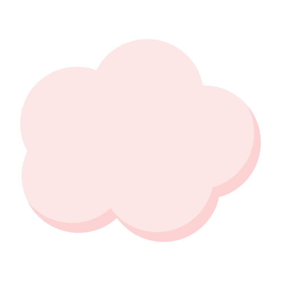 vlak roze wolk. vector illustratie