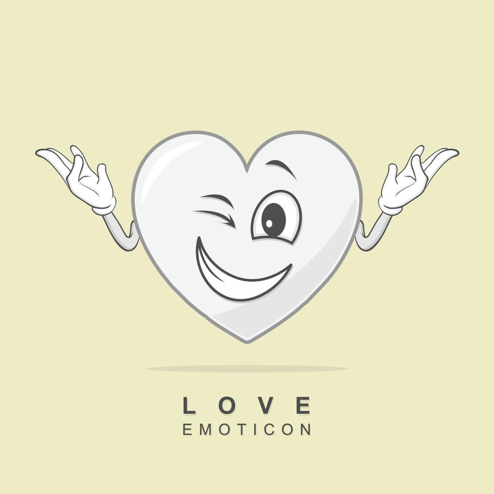 hart karakter emoticon vector