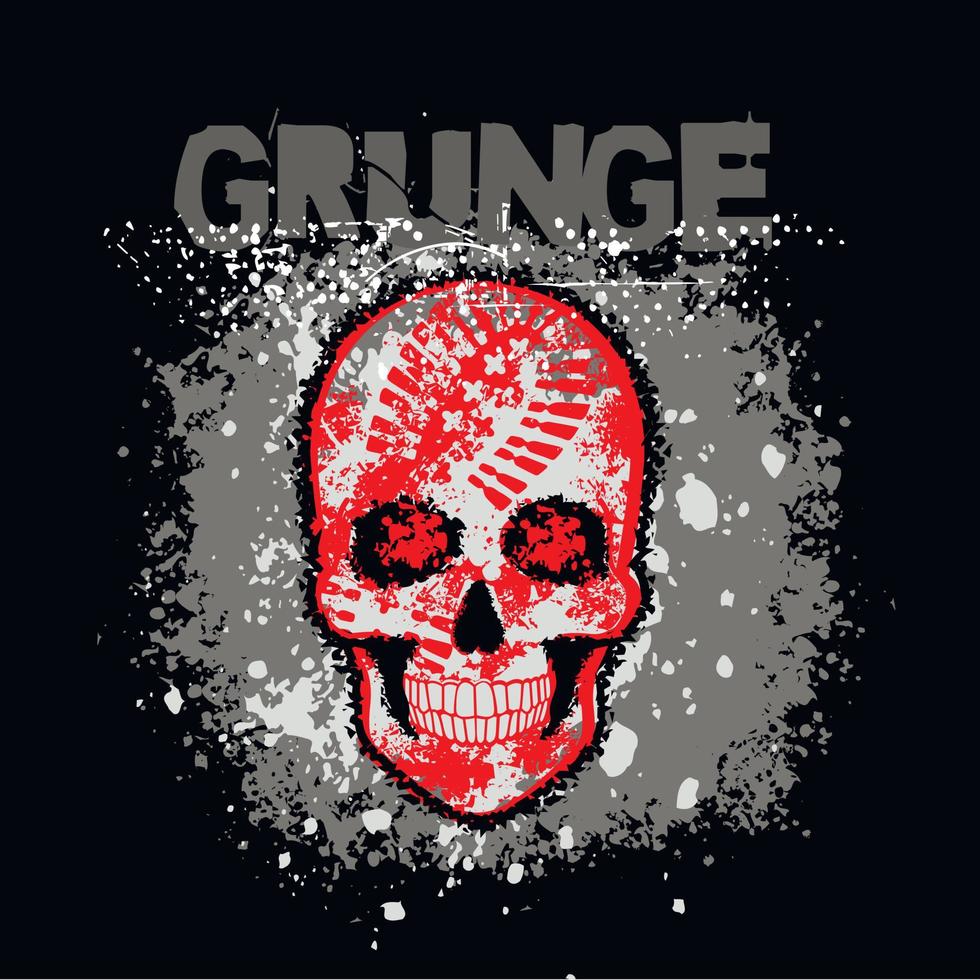 gotisch bord met schedel, grunge vintage ontwerpt-shirts vector