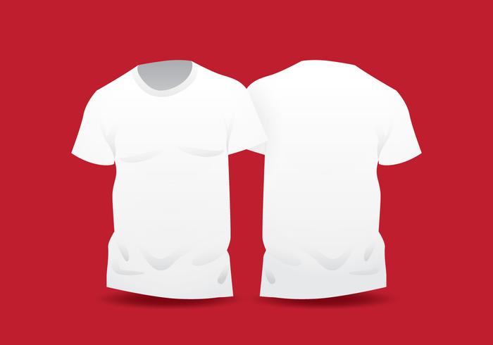 Realistische witte lege T-shirt sjabloon vector