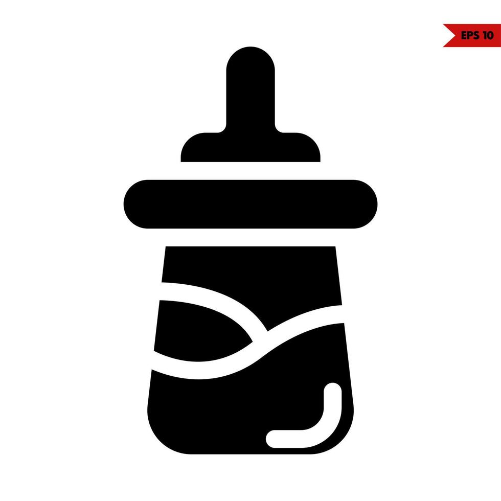 fles melk glyph icoon vector