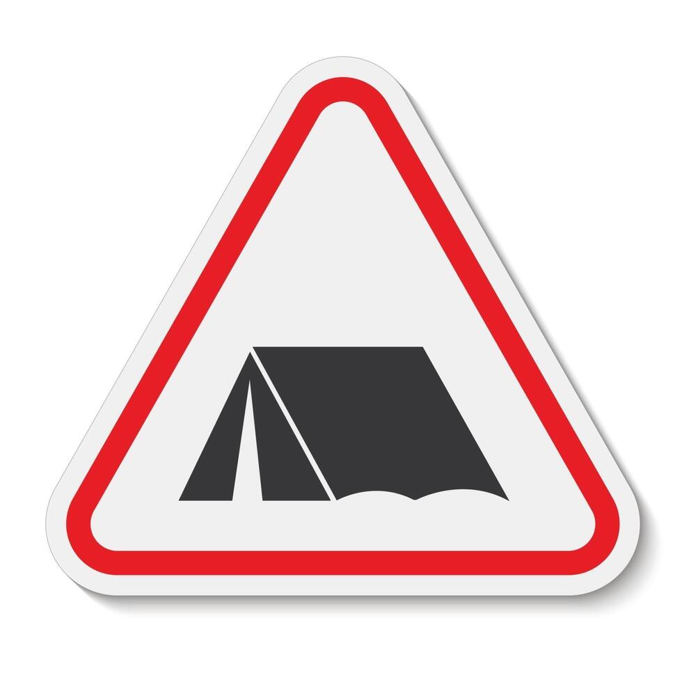 geen camping zingen isoleren op witte achtergrond, vector illustratie