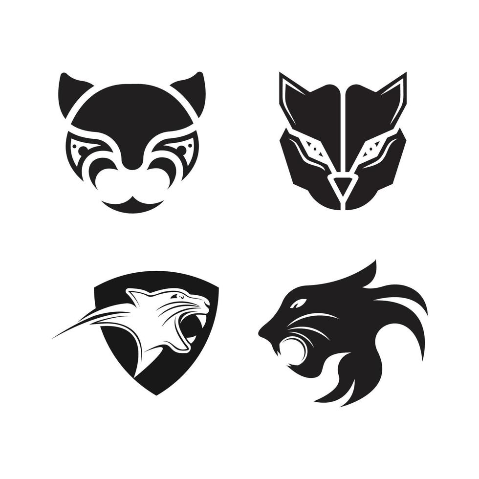 panter hoofd logo icoon vector ontwerp