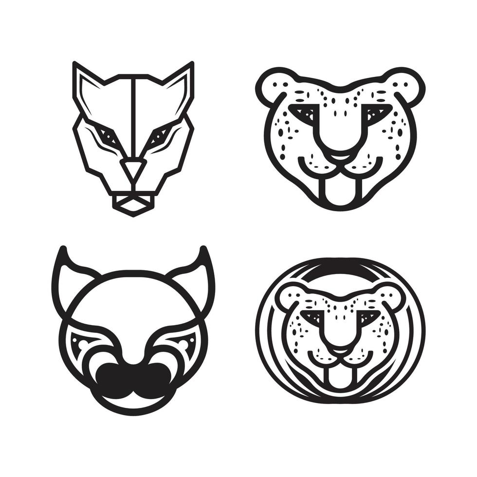 panter hoofd logo icoon vector ontwerp