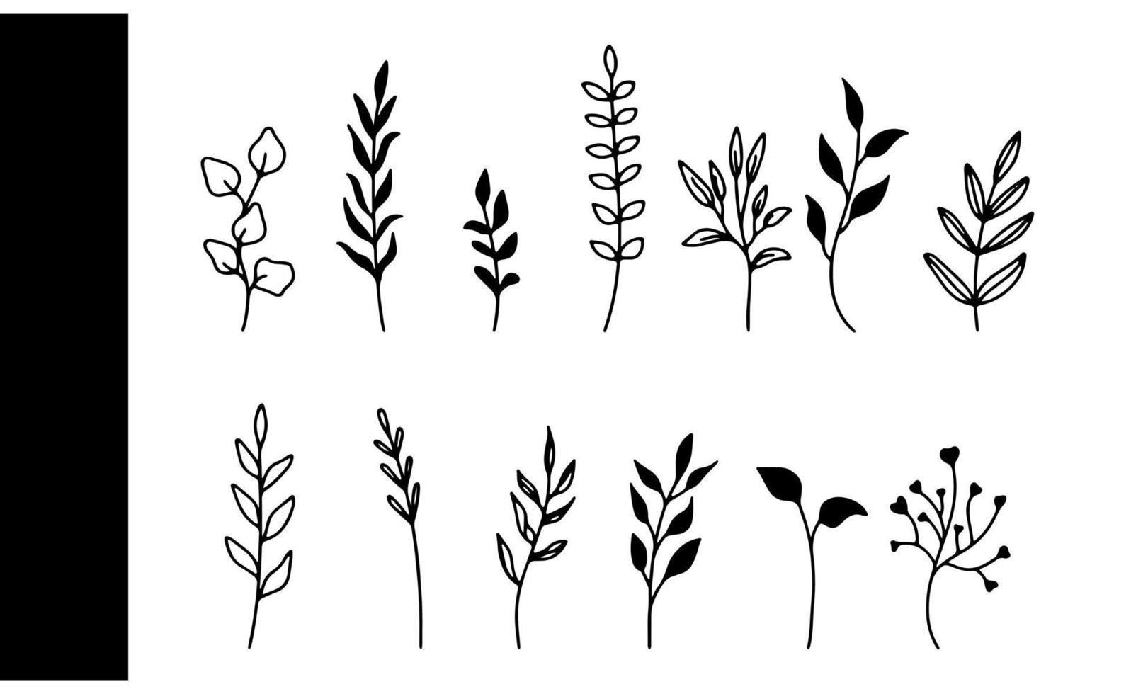 van de natuur genot een mooi verzameling van hand getekend botanisch illustraties voor zomer bruiloften en decor vector