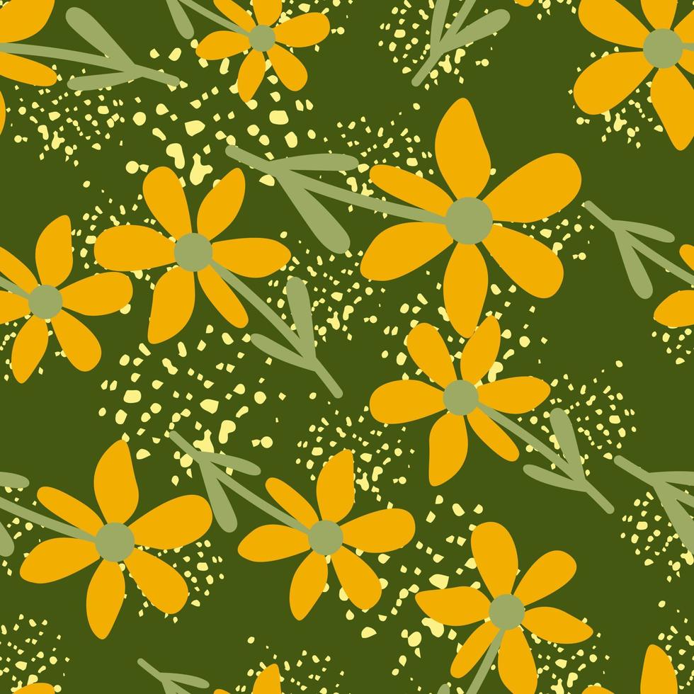 gestileerde tropisch gemakkelijk bloem naadloos patroon. decoratief bloemen ornament eindeloos achtergrond. vector