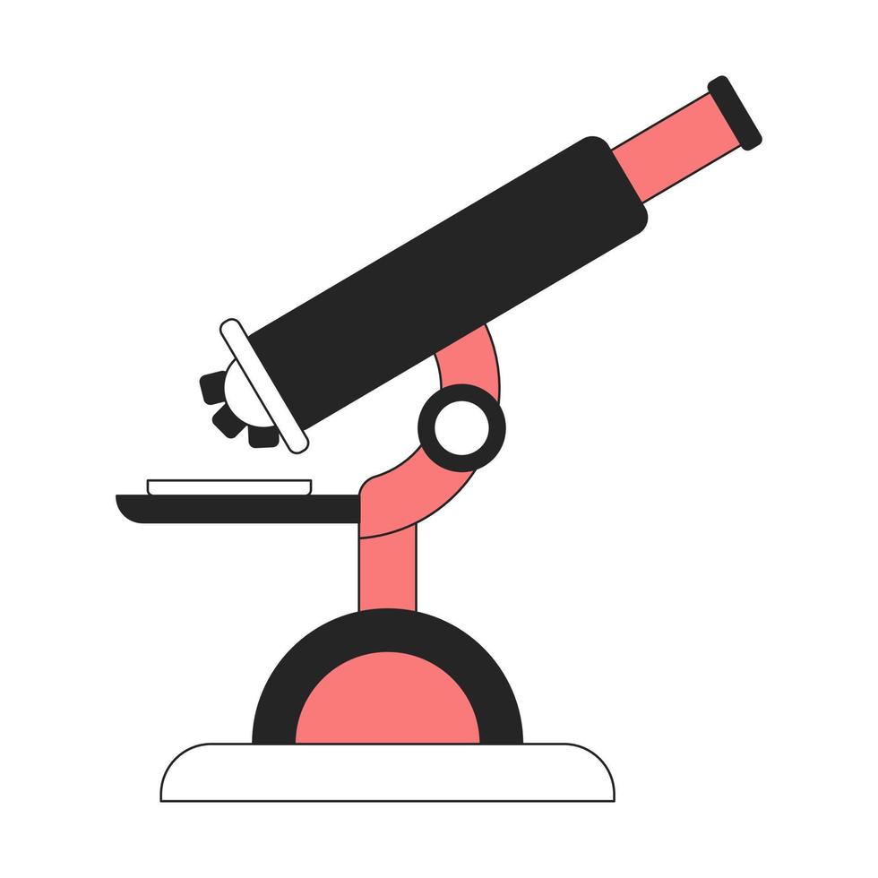 professioneel laboratorium microscoop vlak lijn kleur vector voorwerp. medisch laboratorium. bewerkbare lijn kunst icoon Aan wit. gemakkelijk schets tekenfilm stijl plek illustratie voor web grafisch ontwerp en animatie