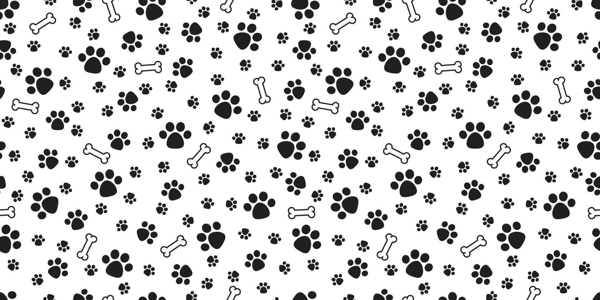 hond bot naadloos patroon vector hond poot tekening geïsoleerd behang achtergrond