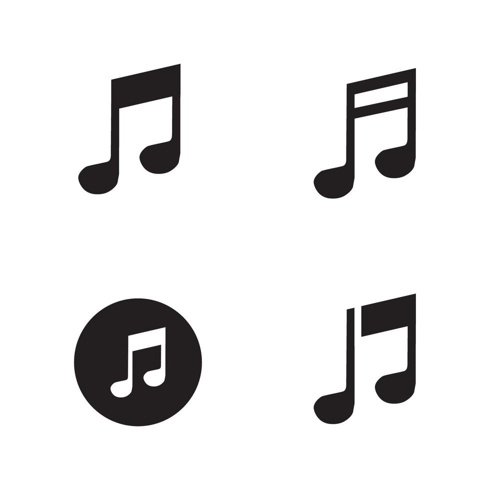 muziek notities logo ontwerpsjabloon vector