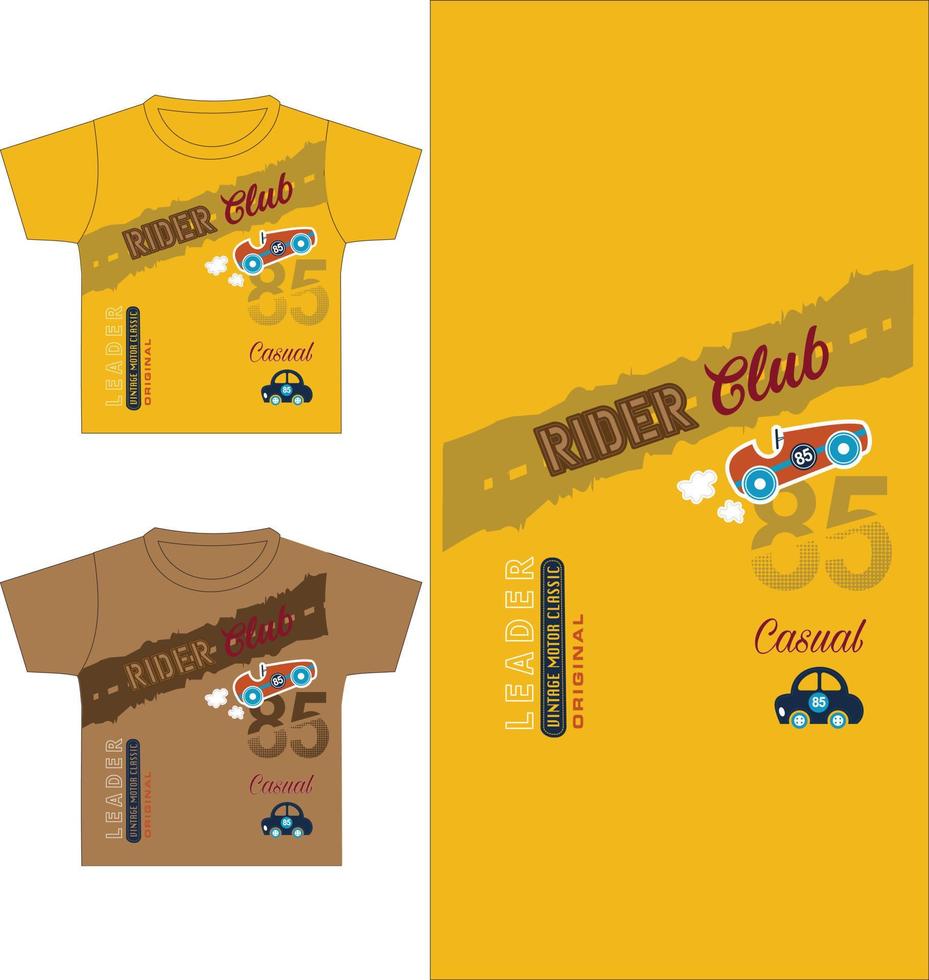 t-shirt ontwerp racing club vector