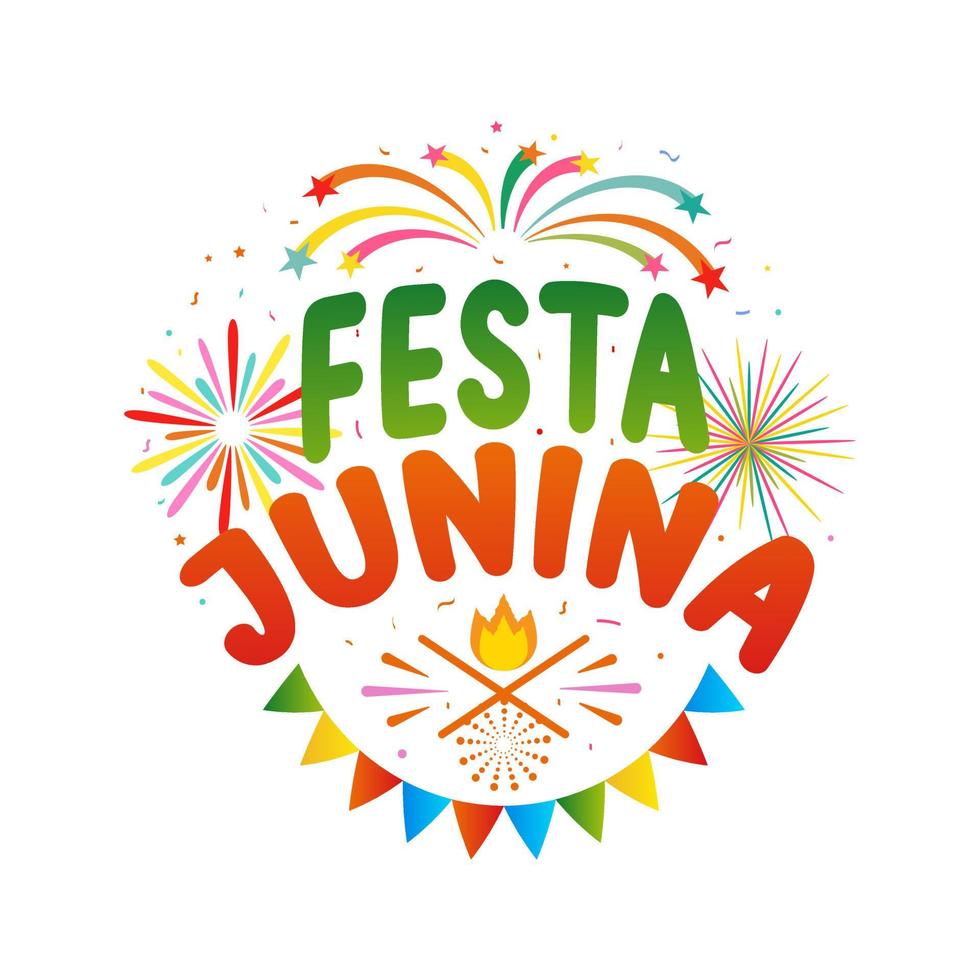 festa junina achtergrond. viering voor feest festival gratis vector illustratie kleurrijk ontwerp