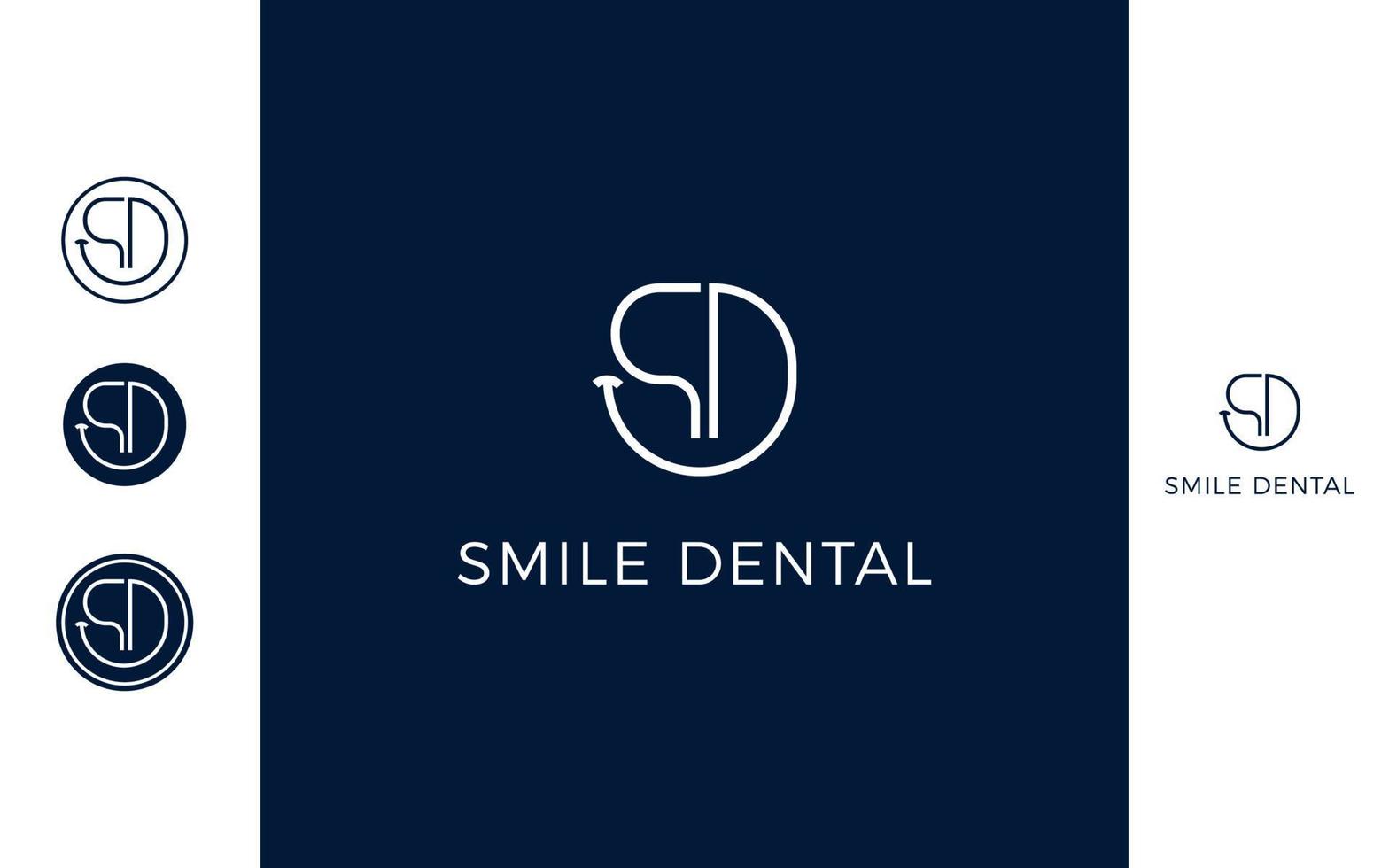 glimlach tandheelkundig gemakkelijk logo vector