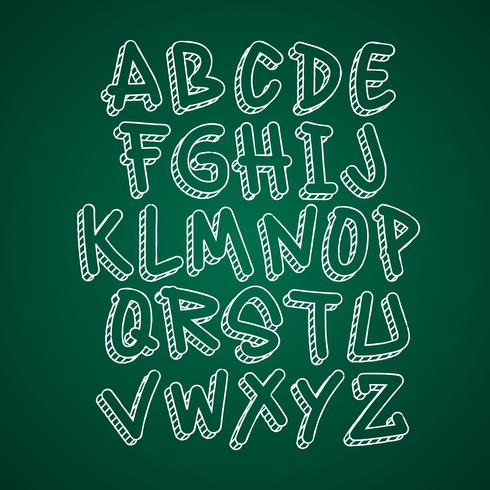 Hand gemaakt Doodle lettertype vector