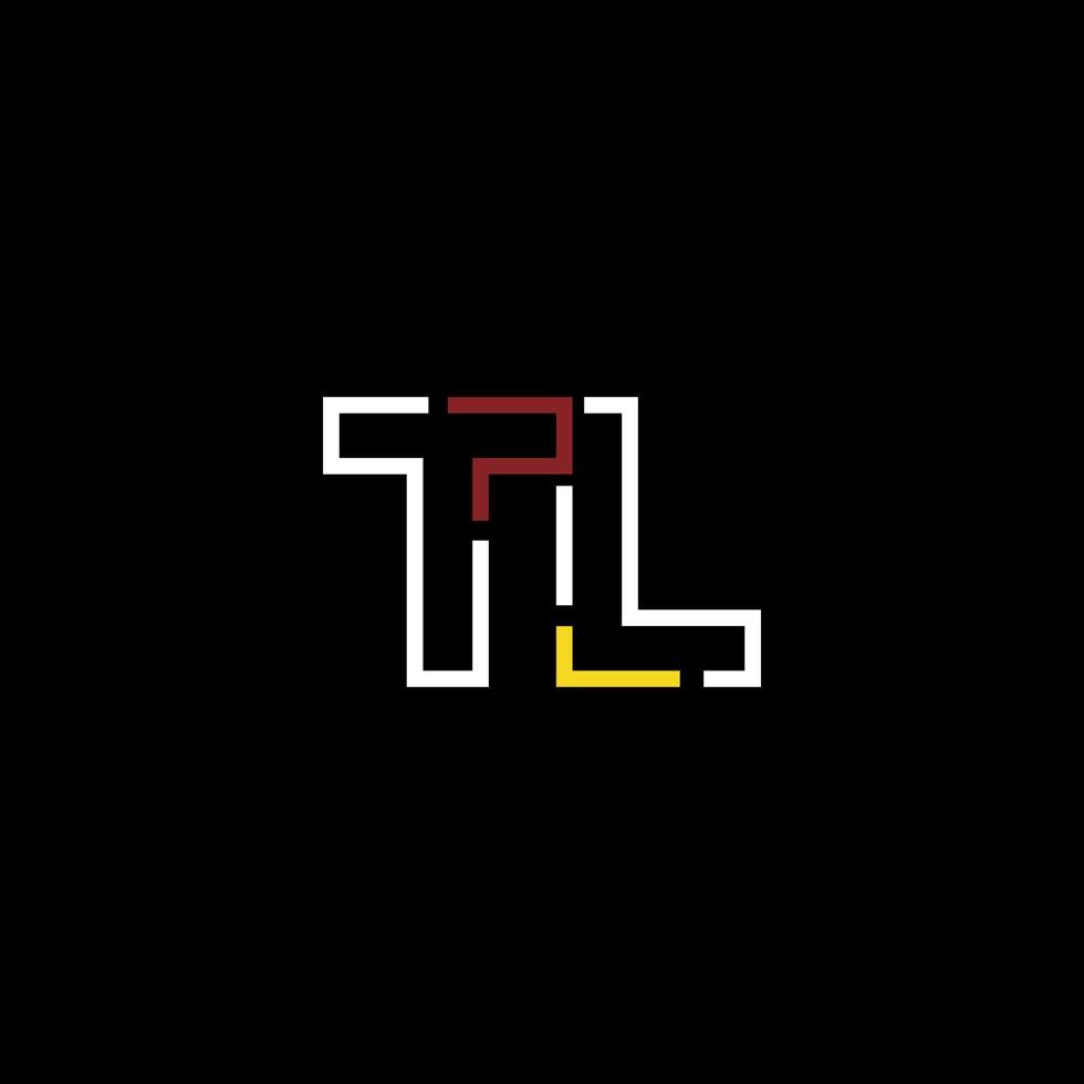 abstract brief tl logo ontwerp met lijn verbinding voor technologie en digitaal bedrijf bedrijf. vector