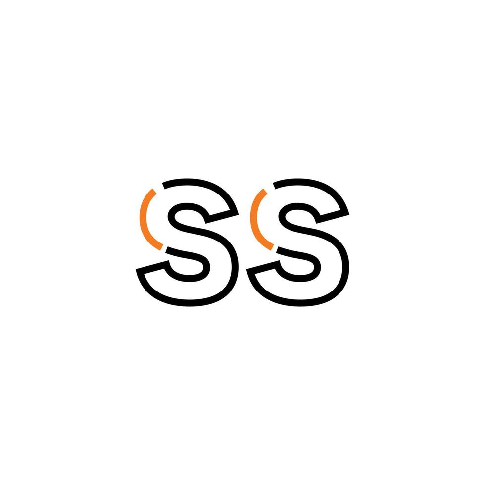 abstract brief ss logo ontwerp met lijn verbinding voor technologie en digitaal bedrijf bedrijf. vector