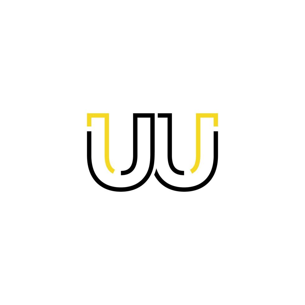 abstract brief uu logo ontwerp met lijn verbinding voor technologie en digitaal bedrijf bedrijf. vector