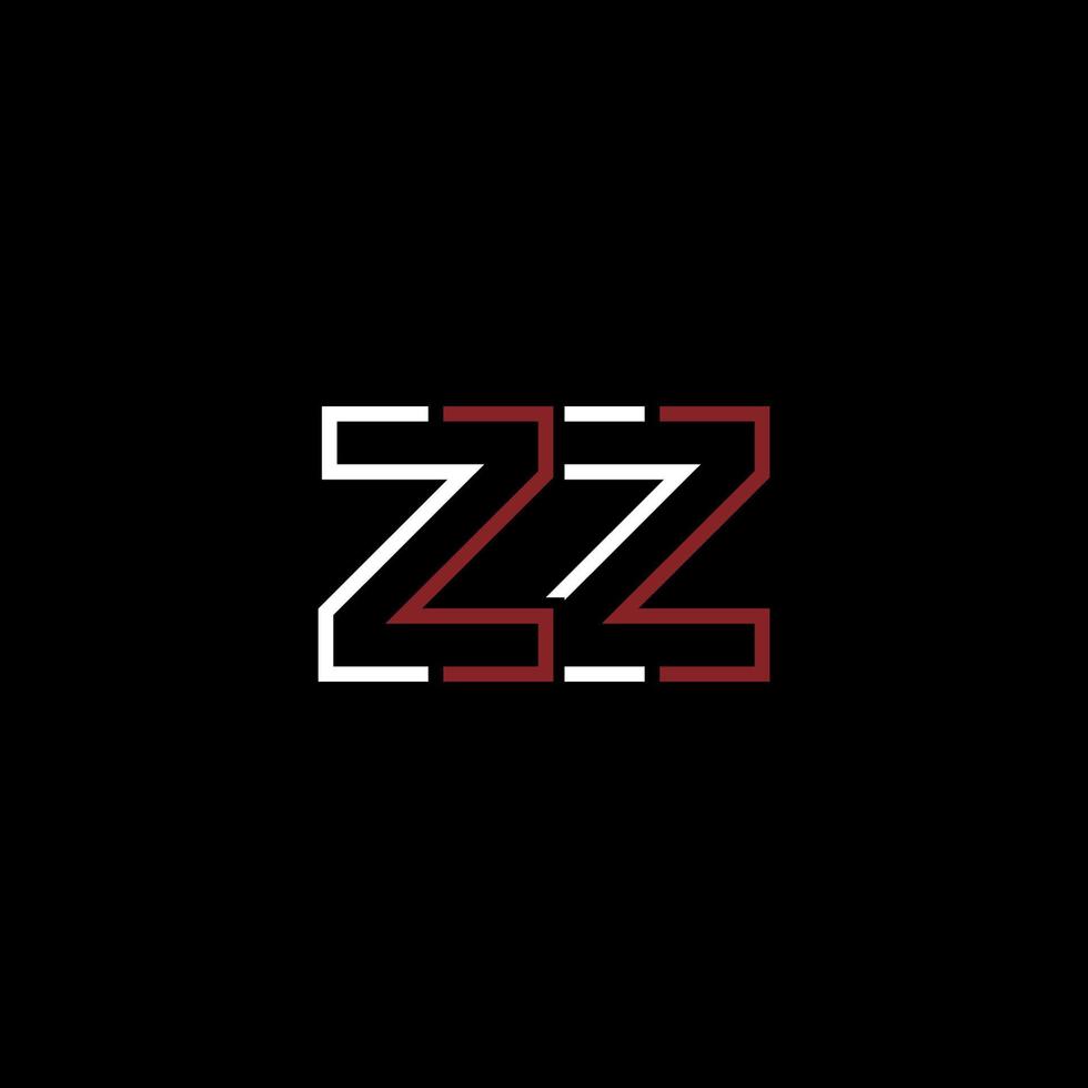 abstract brief zz logo ontwerp met lijn verbinding voor technologie en digitaal bedrijf bedrijf. vector