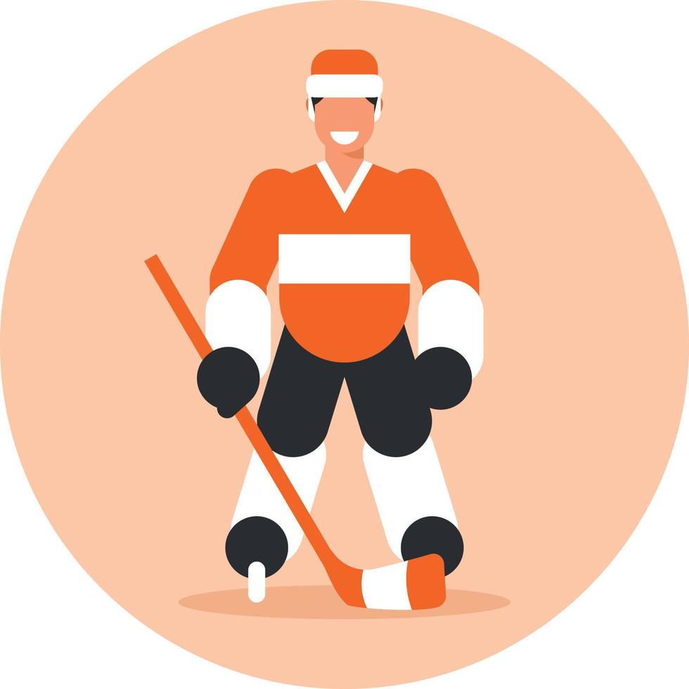 hockey speler, klem kunst vector