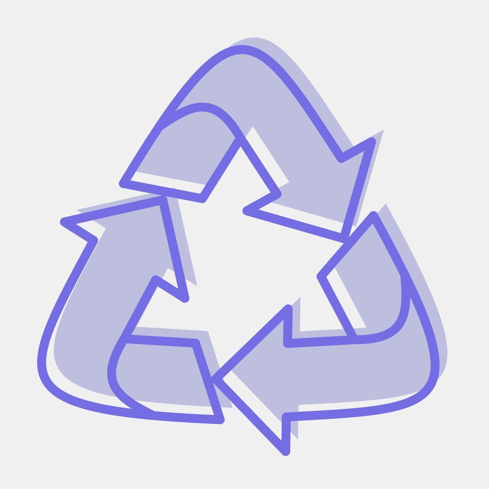 icoon gerecycled pakket. verpakking symbool elementen. pictogrammen in twee toon stijl. mooi zo voor afdrukken, affiches, logo, Product verpakking, teken, expeditie, enz. vector