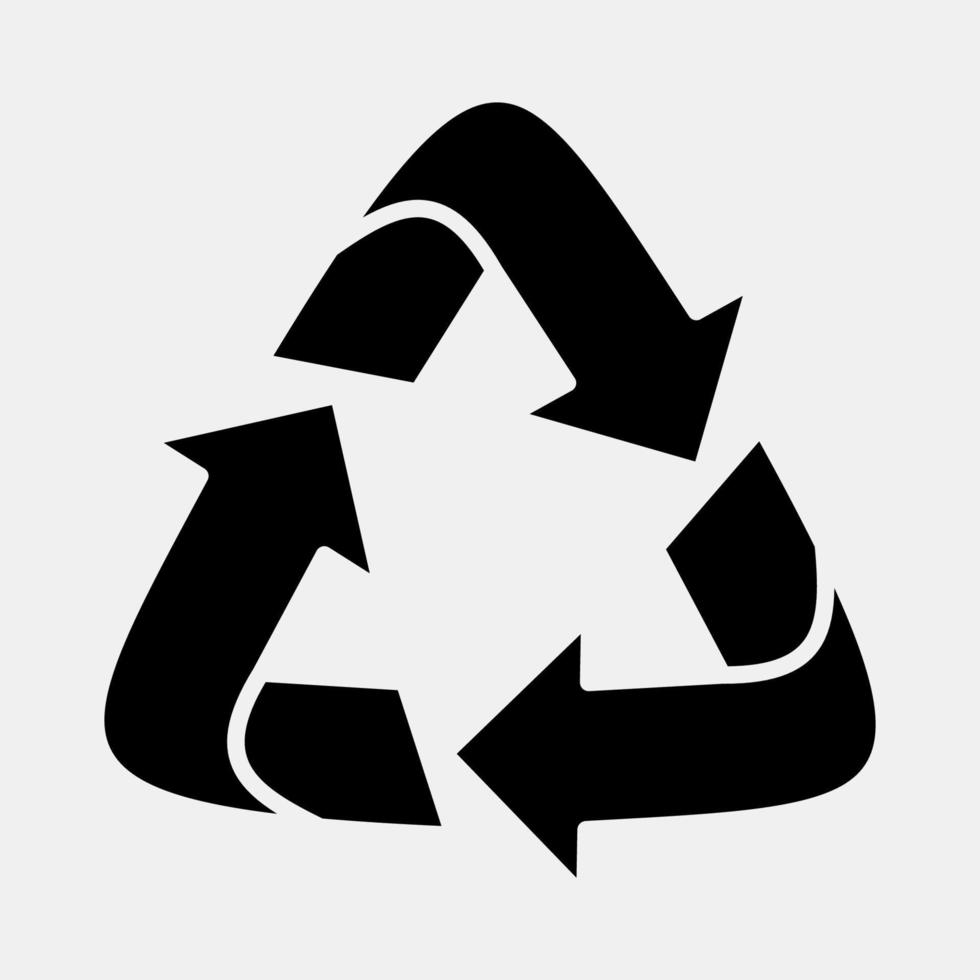 icoon gerecycled pakket. verpakking symbool elementen. pictogrammen in glyph stijl. mooi zo voor afdrukken, affiches, logo, Product verpakking, teken, expeditie, enz. vector