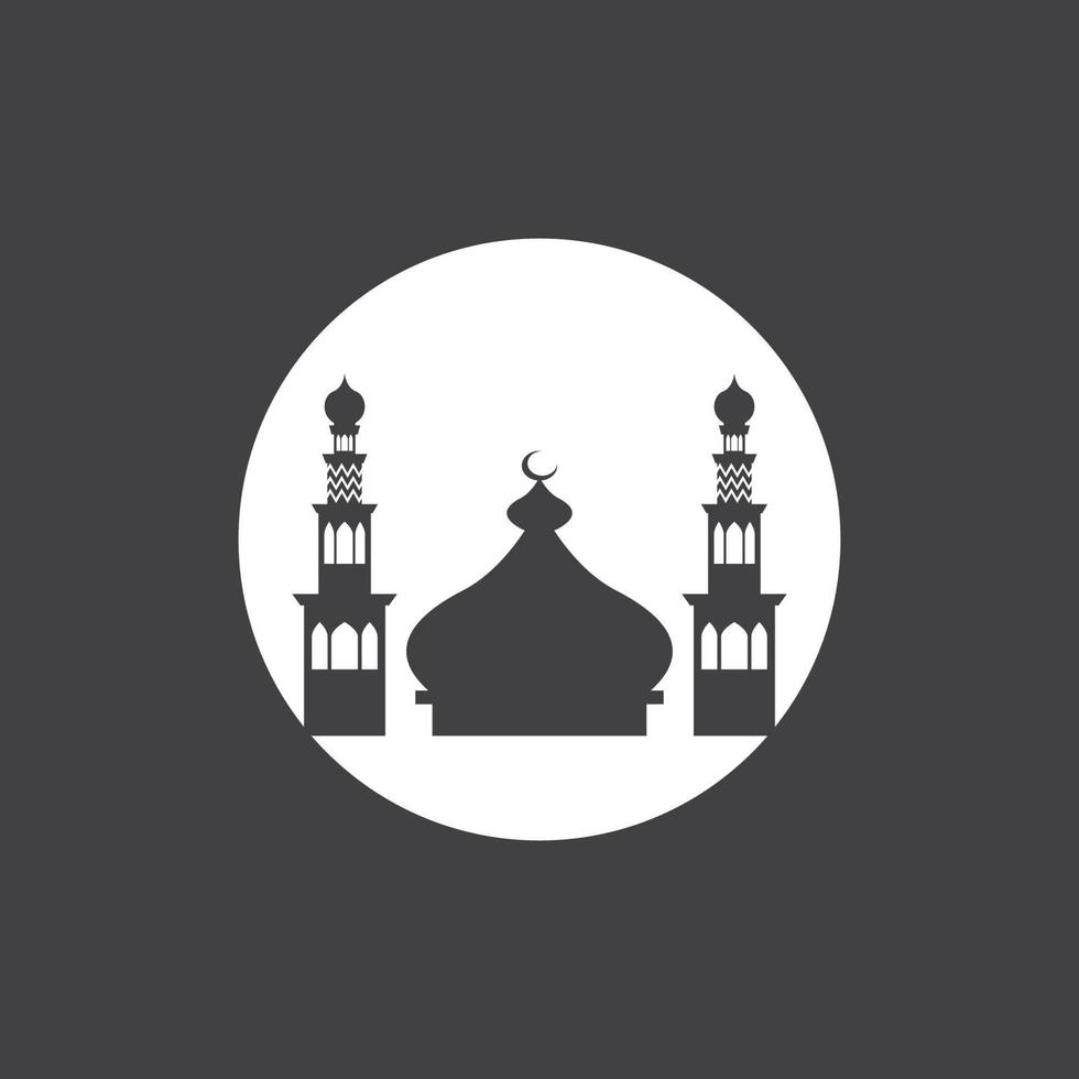 Islamitisch moskee logo ontwerp vector sjabloon illustratie