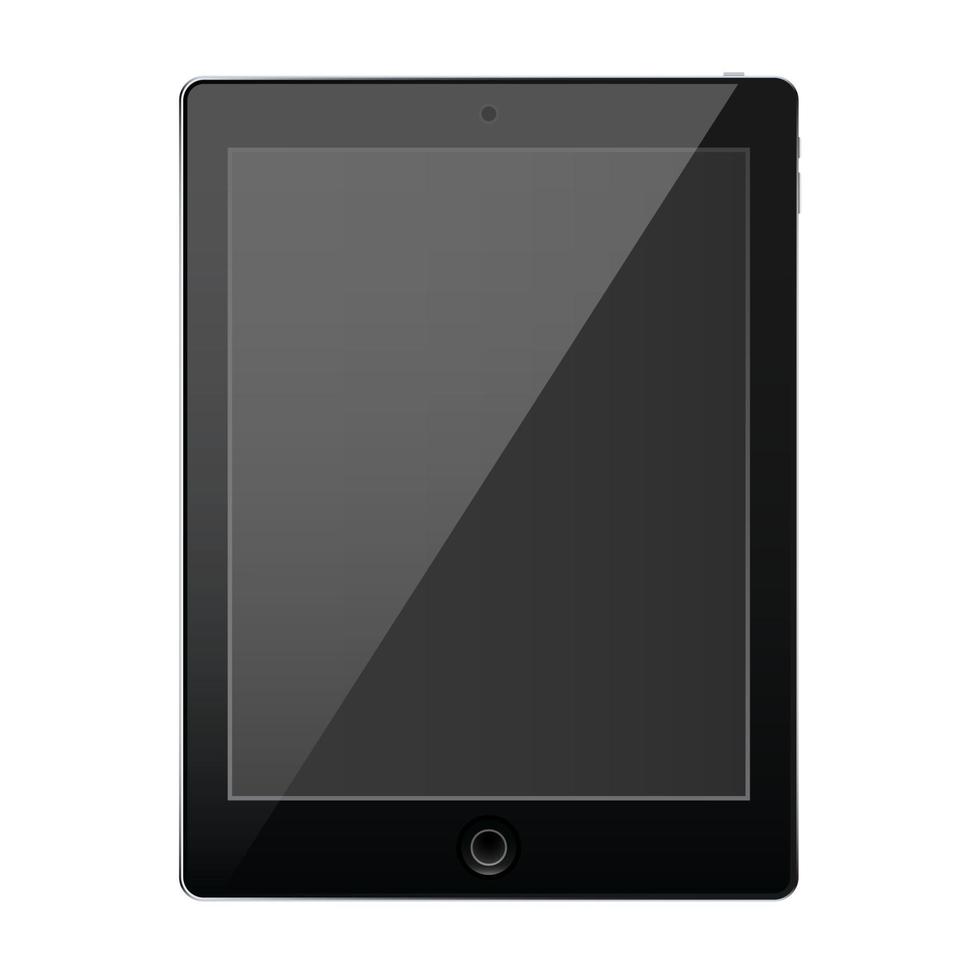 tablet zwart geïsoleerd vector