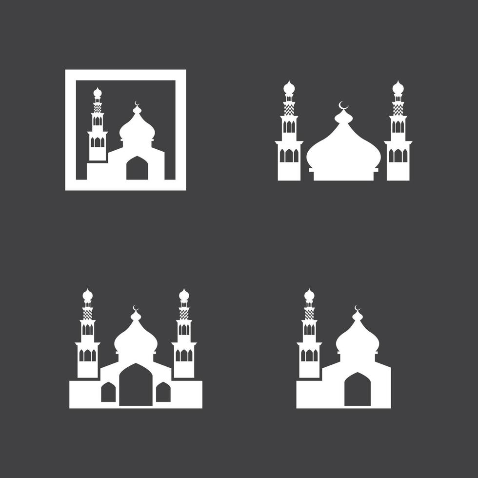 Islamitisch moskee logo ontwerp vector sjabloon illustratie