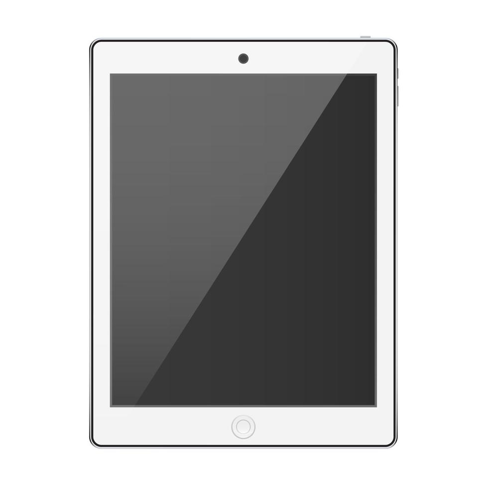 tablet wit geïsoleerd vector