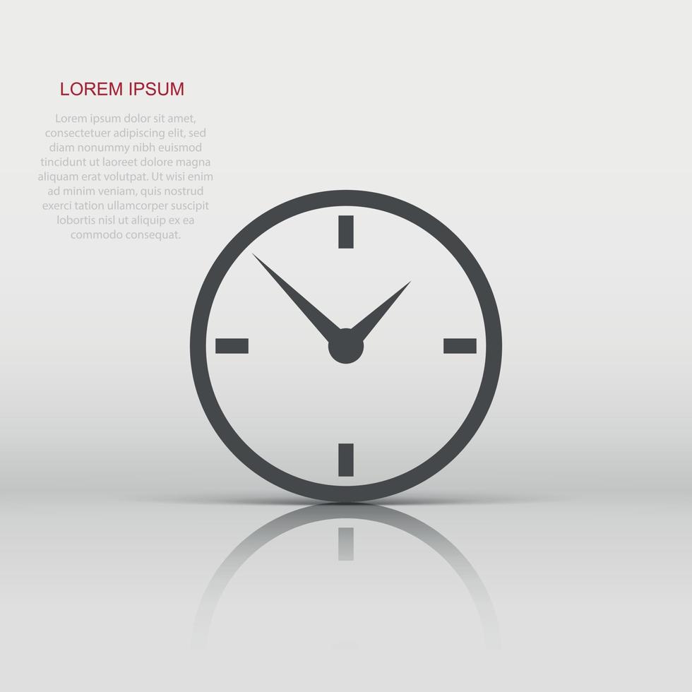 alarm klok icoon in vlak stijl. timer teken illustratie pictogram. stopwatch bedrijf concept. vector
