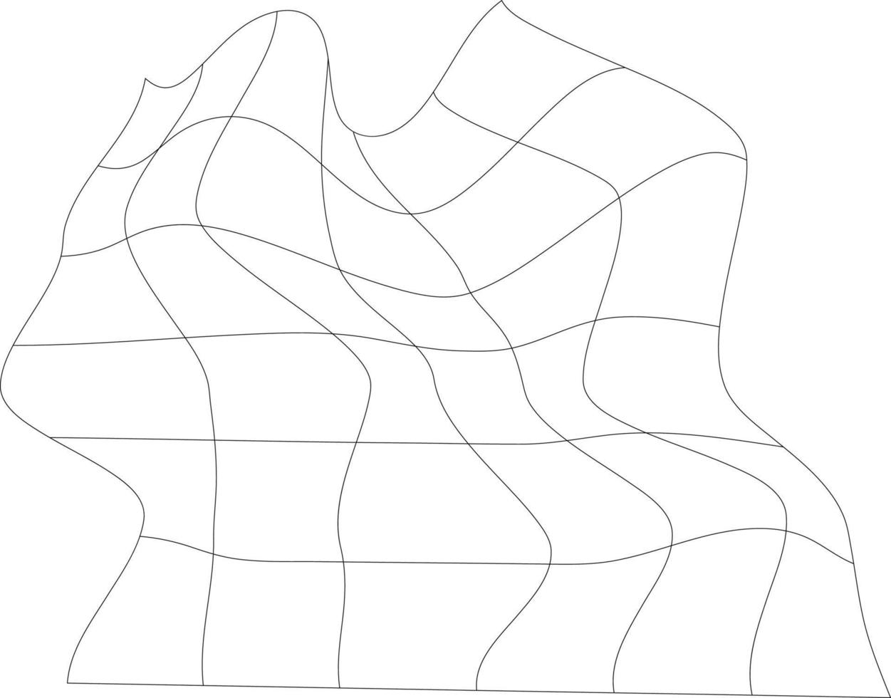 single zwart wireframe element vector