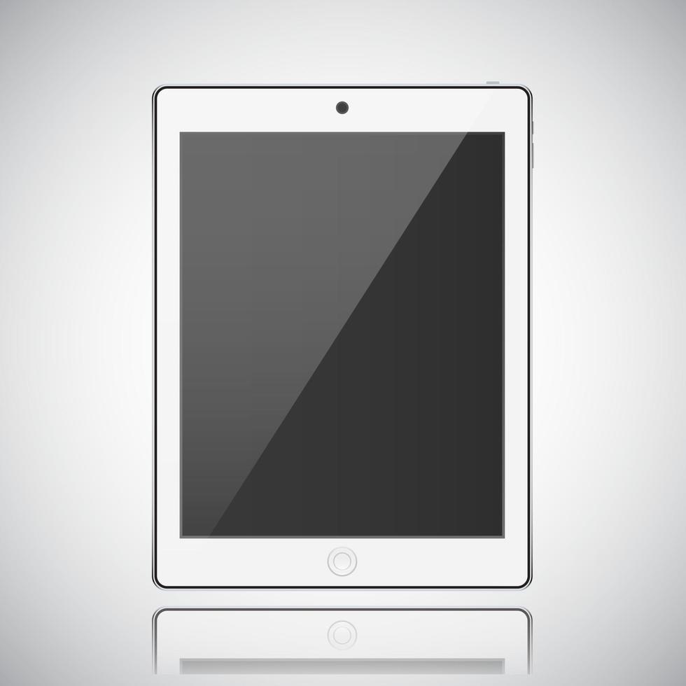 tablet witte reflectie vector