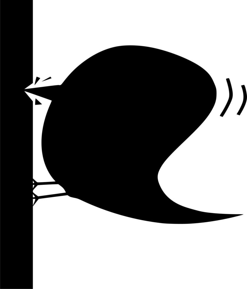 vector silhouet van vogel Aan wit achtergrond