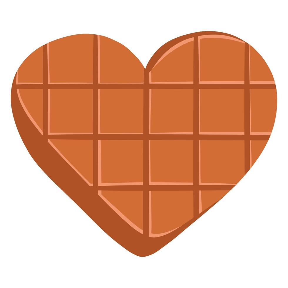 hartvormige chocolade. Valentijnsdag geschenk. lief cadeau. cartoon stijl. vector