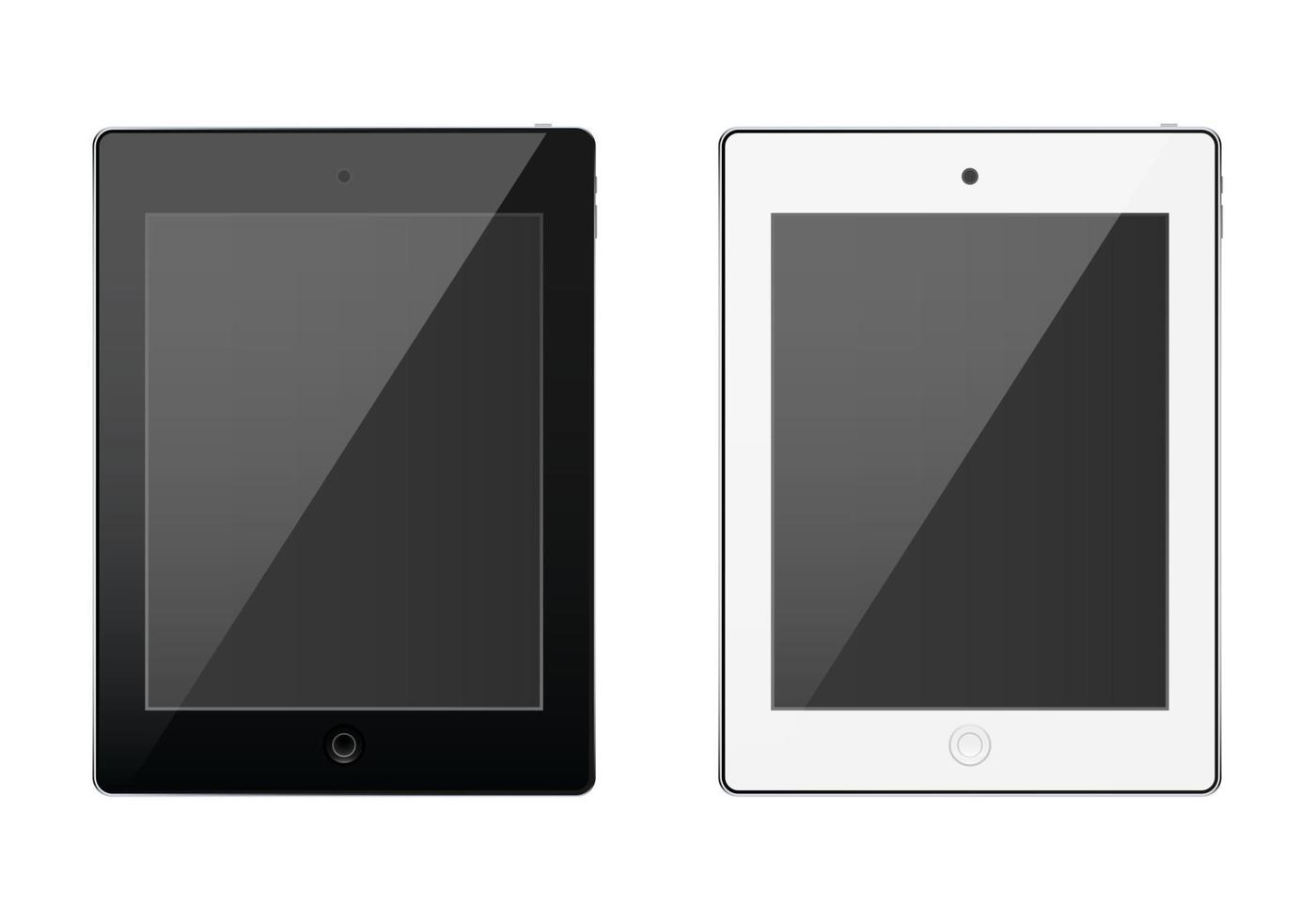 tablet zwart en wit geïsoleerd vector