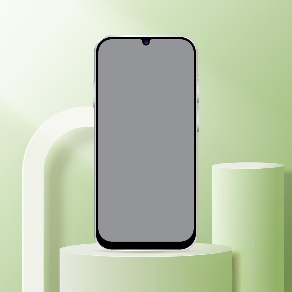 wit mobiel telefoon mockup vector