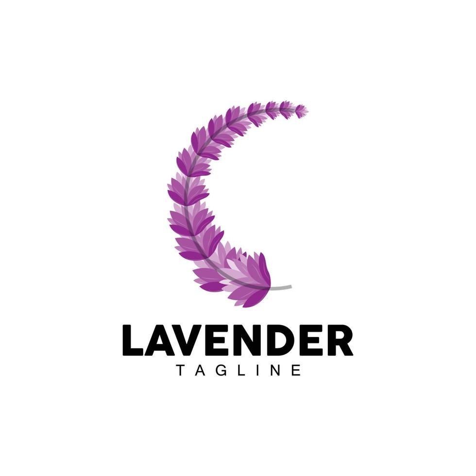 lavendel logo, hand- getrokken bruiloft fabriek ontwerp, landbouw vector, symbool illustratie sjabloon icoon vector