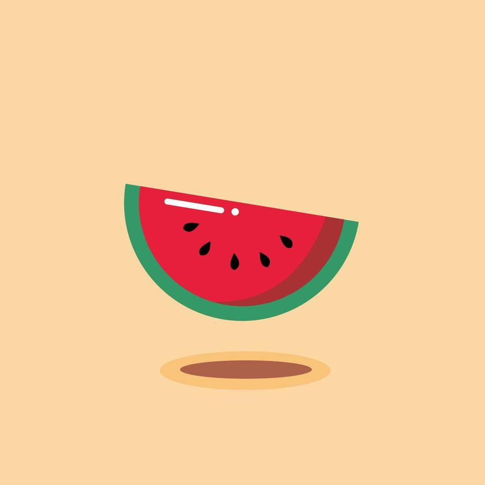 rood watermeloen fruit vector ontwerp, fruit grafisch vector, jong kokosnoot fruit aan het leren afbeelding