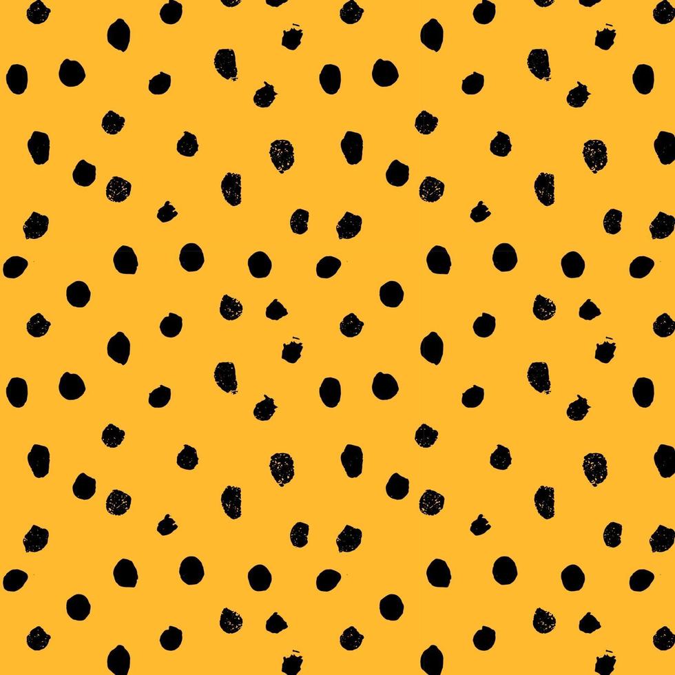 hand getrokken stippen, naadloze patroon, cheetah huidtextuur, vectorillustratie vector